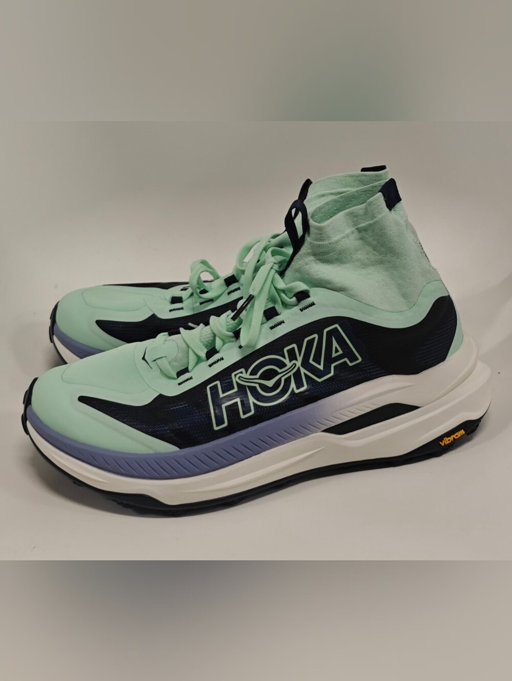 Hoka One One Tecton X 3 Mint Fluorite Varsity Navy Women’s Trail 10.5 B